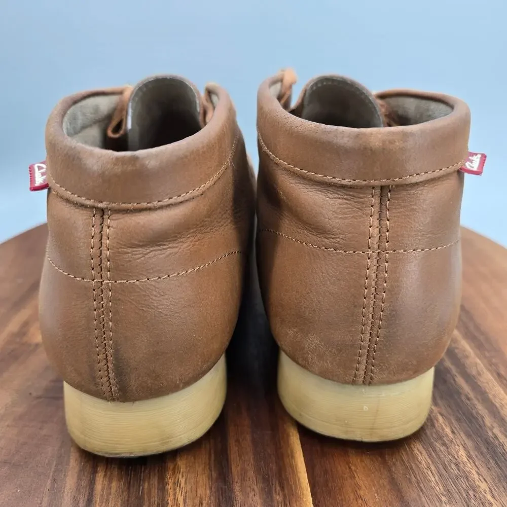 Clarks Stinson Hi Boots Mens 10 M Brown Leather Casual Chukka Moccasins Shoes